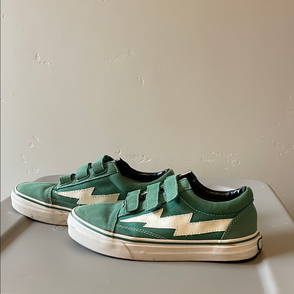Men's Green Sneakers with Velcro Straps
